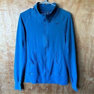 Nike Dri-Fit Running Blue Full Zip Sweatshirt Jacket